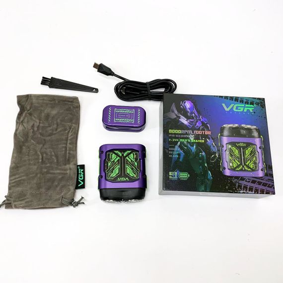 Електробритва для бороди VGR, Акумуляторний прилад для видалення волосся, Бритви акумуляторні YR-67 | Зображення 8