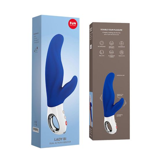 Вібратор-кролик для точки А Fun Factory LADY BI ultramarine, 2 мотори, 12 режимів Sex Aura | Зображення 3