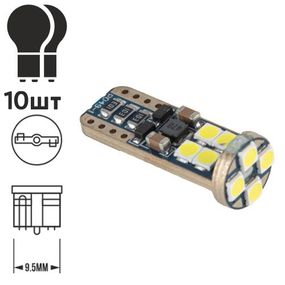 Лампа PULSO/габаритна/LED T10/12SMD-3030 CANBUS/12v/1,3w/140lm White