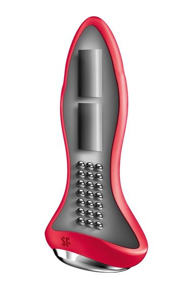 Анальная смарт-вибропробка с жемчужным массажем Satisfyer Rotator Plug 1+ Red | Зображення 2