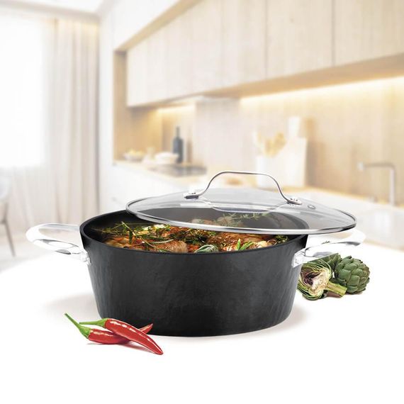 Каструля Maestro MR-4420, 2.2 л, 20 см, алюмінієва з кришкою та антипригарним покриттям | Зображення 1