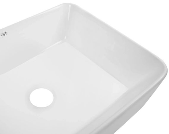 Комплект Qtap Tern: Раковина накладна прямокутна 480х370х135 мм White + Донний клапан PU02 (QT17112074WN47301) | Зображення 5
