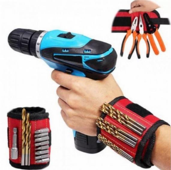 Браслет Magnetic Wristband із вбудованими магнітними вставками, Браслет на руку для інструментів   знижка