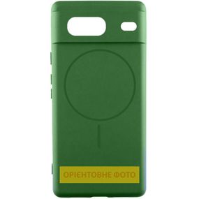 Чехол Silicone Cover Lakshmi Full Camera (AA) with MagFit для Google Pixel 8 Зеленый / Dark green