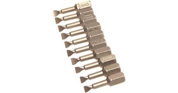 Биты с плоским шлицом 4.5 х 0.6 мм (10 шт) Makita P-06177