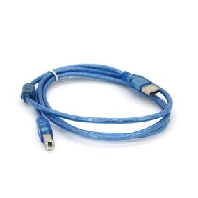 Кабель USB 2.0 AM/BM,1.5m,2 ферита,прозорий