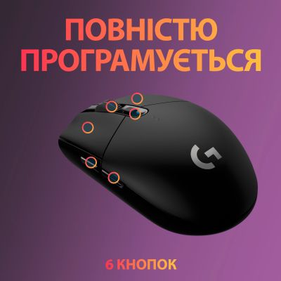 Мишка Logitech G305 Lightspeed Black (910-005282) (910-005282) | Зображення 5