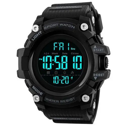 Годинник для військовослужбовців SKMEI 1384BK BLACK | Брендовий чоловічий годинник | Наручний годинник XI-461 skmei електронний | Зображення 2