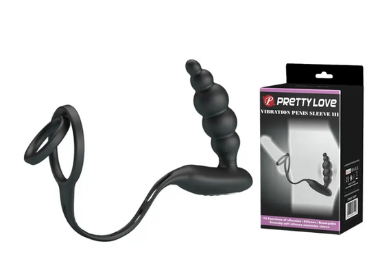 Ерекційне кільце з анальним вібростимулятором Pretty Love VIBRATION PENIS SLEEVE III sexstyle
