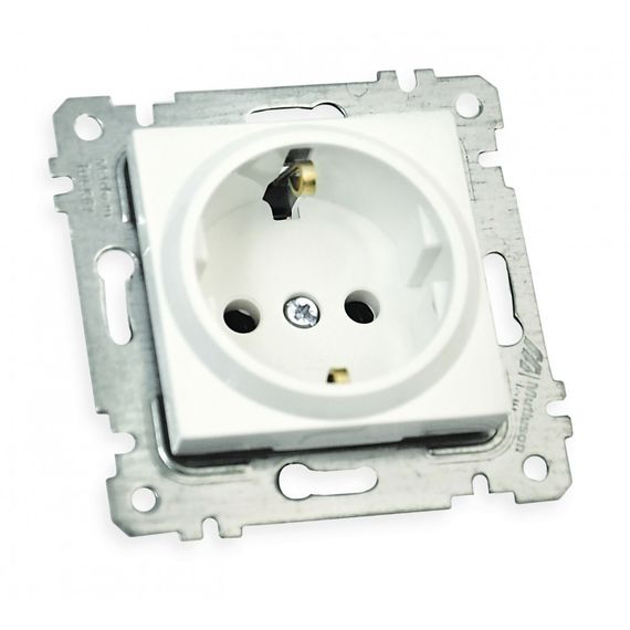 Механізм розетки з/з, 16А, RITA, Mutlusan, білий, (арт.47-01-72)