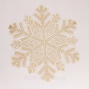 Коврик для сервировки стола Snowflake 38 см, золото HP-36327-13