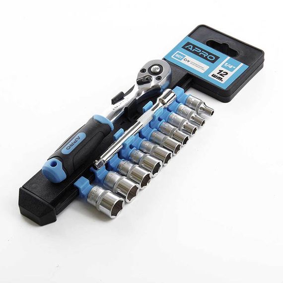 Набор насадок CrV ¼ (90Т ) (12 шт) APRO | Зображення 4