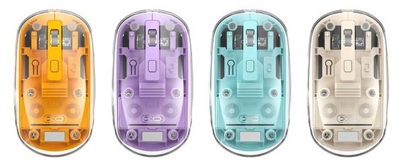 Миша XO M12 Bluetooth wireless transparent Purple | Зображення 1