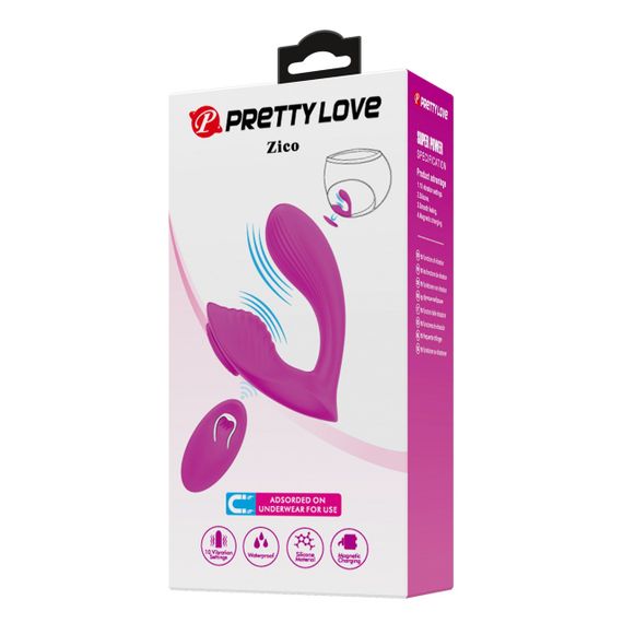 Вибростимулятор PRETTY LOVE ZICO, Wireless remote control Memory function 10 vibration functions Sex Aura | Зображення 1