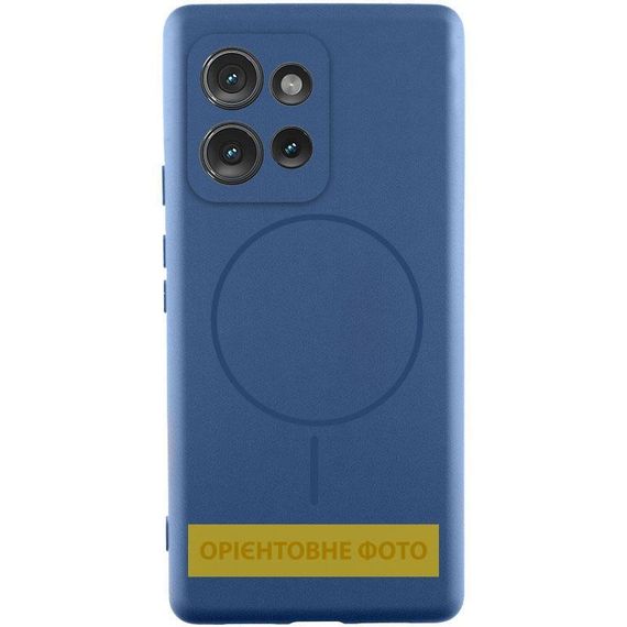 Чохол Silicone Cover Lakshmi Full Camera (AA) with MagFit для Motorola Edge 60 / 60 Fusion Чорний / Black Синій / Navy Blue