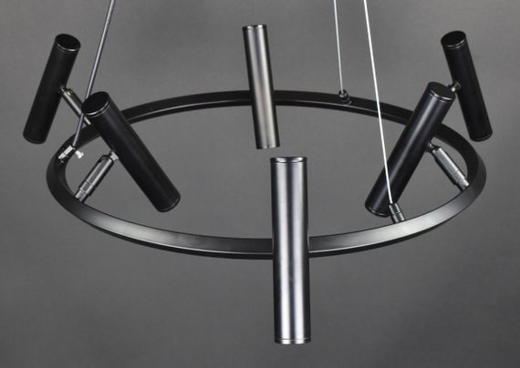 Люстра світлодіодна підвісна LED світильник для квартири на стелю лед 27743 Чорний 40-150х60х60 см. | Зображення 1