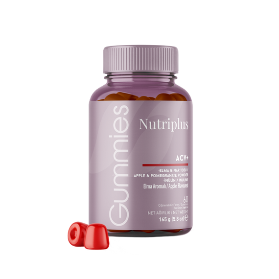 Диетическая добавка для налаживания пищеварения «Желейные витамины ACV+ Nutriplus» Farmasi 60 штук | Зображення 4