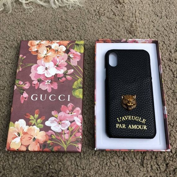 Чехол Gucci iPhone X Case GG Marmont Tiger Black | Зображення 1