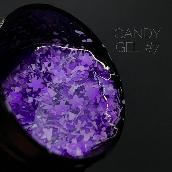 Гель для дизайну нігтів Crooz Candy Gel 07 (фіолетовий) 5мл | Зображення 4