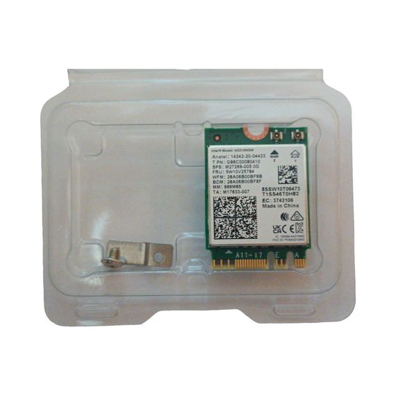 Сетевой адаптер Wi-Fi Intel AX210 6E (AX210NGW) 802.11ax M.2 три диапазона Bluetooth 5.3 EOM | Зображення 2