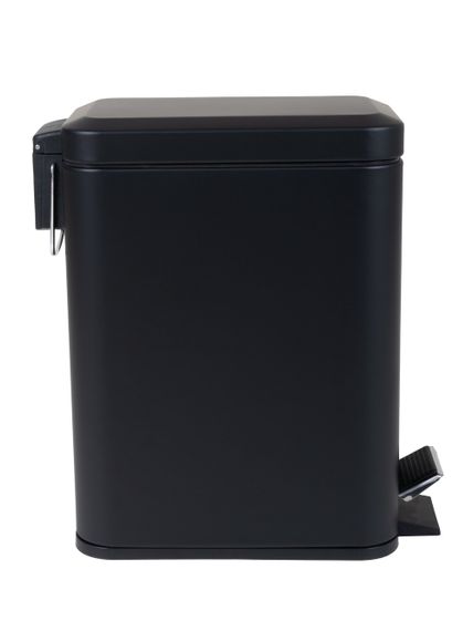 Відро для сміття з плавним закриттям прямокутне ZERIX SANSA-TC0105 BLACK 5 л (колір чорний) (ZX5894) | Зображення 1