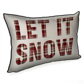 Подушка інтер'єрна з мішковини Let it snow 45x32 см (43PHB_25NG013)