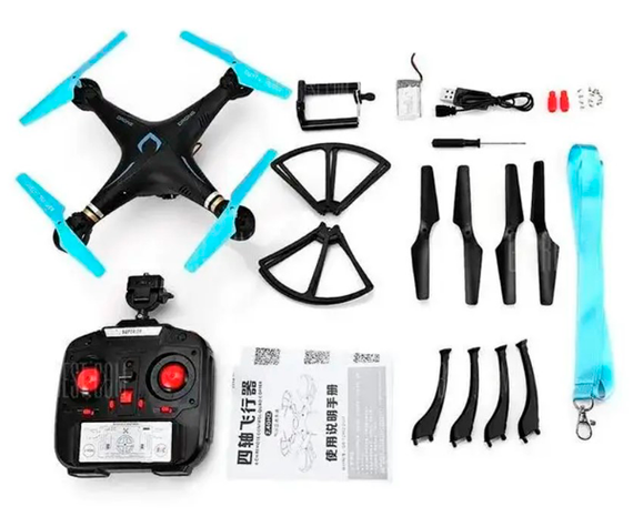 Квадрокоптер DM-98 Drone WiFi камера G-сенсор режим черный (DM98_1514) | Зображення 3