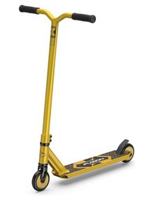 Трюковой самокат Maraton Fuzion X3 Pro (Золотой) Самокат для трюков с системой HIC, литые алюминиевые диски 100 мм, ABEC 7