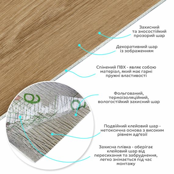 Самоклеюча вінілова плитка в рулоні 600х3000х2мм Клен Мат SW-00001179 | Зображення 1