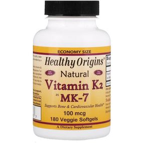 Вітамін K Healthy Origins Vitamin K2 as MK-7 Natural 180 Veg Softgels