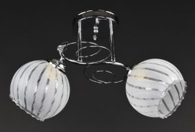 Люстра стельова на 2 лампочки 27278 Хром 24х27х40 см.