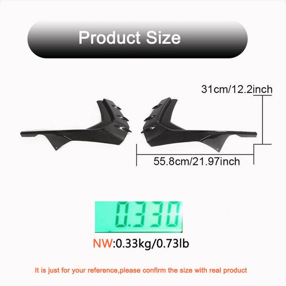 Накладки на передній бампер (для S-Line SD 2020-2023, Карбон) для Ауди A3 2020- рр | Зображення 3