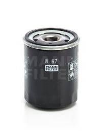 Фільтр масляний двигуна MITSUBISHI COLT VI, LANCER VIII 1.1-1.5 04- (вир-во MANN) MANN-FILTER W67 на SMART FORFOUR (454)
