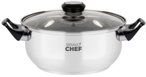 Каструля Bravo Chef 24 см (4.5 л) з бакелітовими ручками