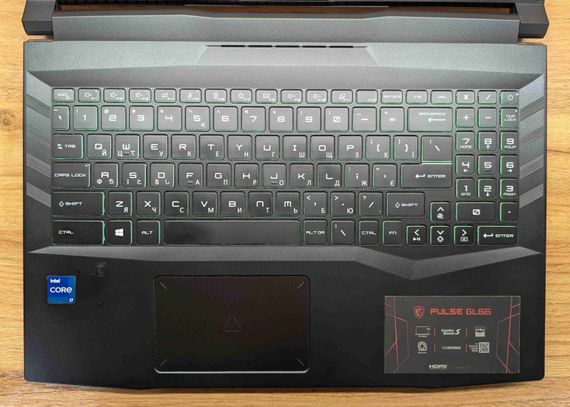 Ігровий ноутбук MSI Pluse GL66 11UGKV / 15,6" (1920x1080) IPS / Intel Core i7-11800H (8 (16) ядер по 2,3 - 4,6 ГГц) / 16 ГБ DDR4 / 512 ГБ SSD / nVidia GeForce RTX 3070, 8 ГБ GDDR6, 256-біт / WebCam / Windows б/в + Подарунок  Нова бездротова миша / USB | Зображення 2