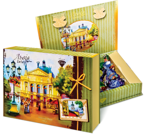 Набір цукерок Львів АМЕТИСТ ПЛЮС художня коробка (213671)