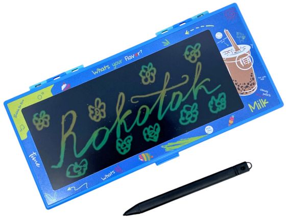 Пенал LCD дисплей з полем для малювання ручкою різнокольоровий з можливістю стирання малюнка | Зображення 1