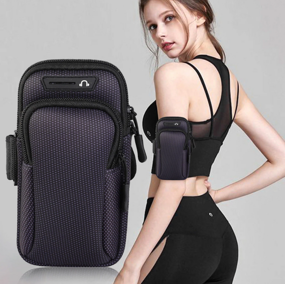 Чехол на руку Primo Sport универсальный спортивный для телефона до 6.5" - Black | Зображення 1