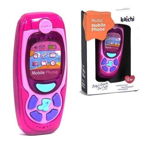 Уценка. Телефон интерактивный "Music Phone" (розовый) - отламался один контакт