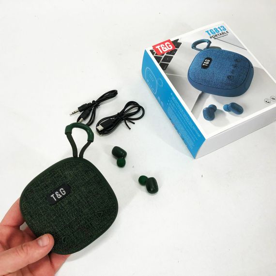 Колонка-Bluetooth із навушниками TG813. Колір: зелений | Зображення 6