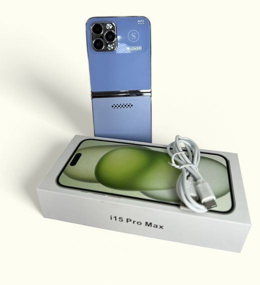 Кнопковий мобільний телефон розкладачка AIEK I15 Max на 4 сім карти Blue | Зображення 7