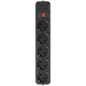 Мережевий фільтр Maxxter SPM5-G-10B чорний, 3 м кабель, 5 розеток