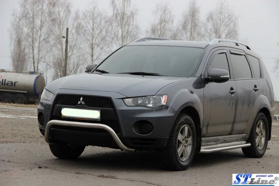 Кенгурятник WT007 (нерж.) для Mitsubishi Outlander 2006-2012 гг | Зображення 4