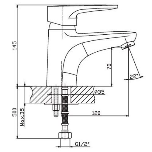 Змішувач для умивальника Haiba OPUS 001 (HB0326) | Зображення 1