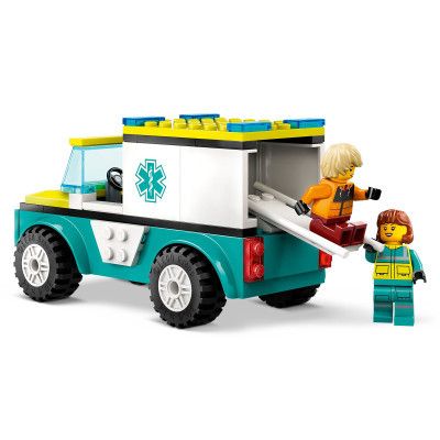 Конструктор LEGO City Карета швидкої допомоги й сноубордист 79 деталей (60403) | Зображення 2
