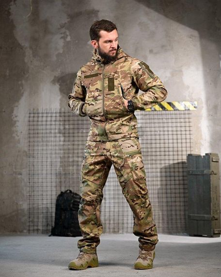 Демісезонний тактичний костюм софтшел TANJENT мультикам ПП7869 | Зображення 1