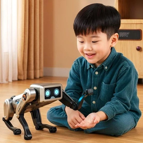 Интерактивный робот-собака на радиоуправлении AI Robot Grey | Зображення 5