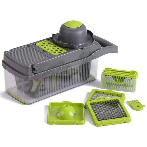 Многофункциональная овощерезка 14в1, с контейнером, HA-347 / Ручной мультислайсер для нарезки овощей и фруктов | Зображення 2