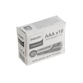 Батарейки Philips Industrial AAA (LR03) 1.5V лужні, комплект 10 шт.