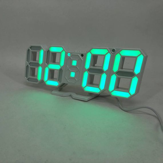 Годинник електронний настільний LY-1089 LED, Настільний електронний годинник з великими цифрами, QB-124 Лід годинник | Зображення 8